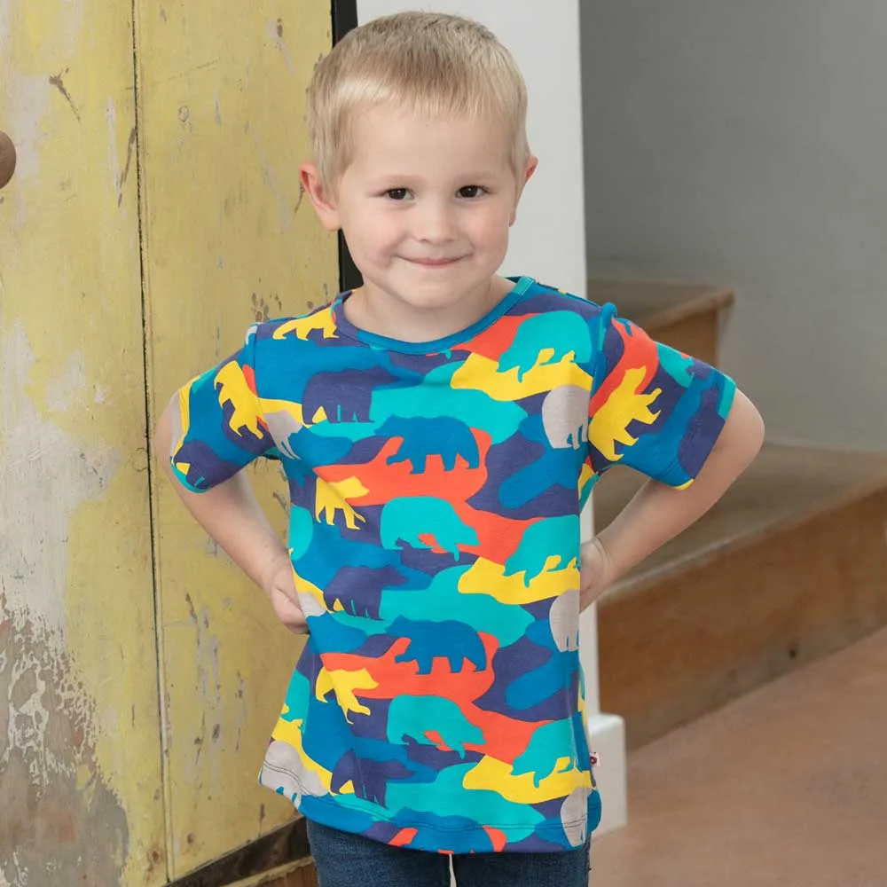 Piccalilly Camo Bear T-Shirt