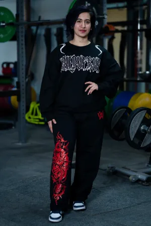 RED STRIKE COUTURE SWEATS (BLACK)