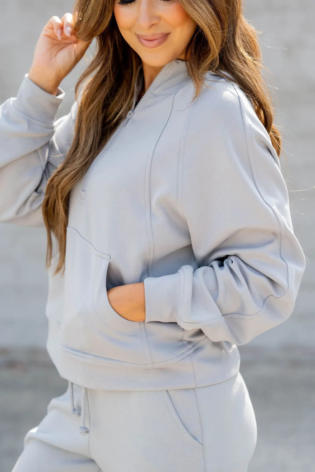 Relaxed Half Zip Hoodie