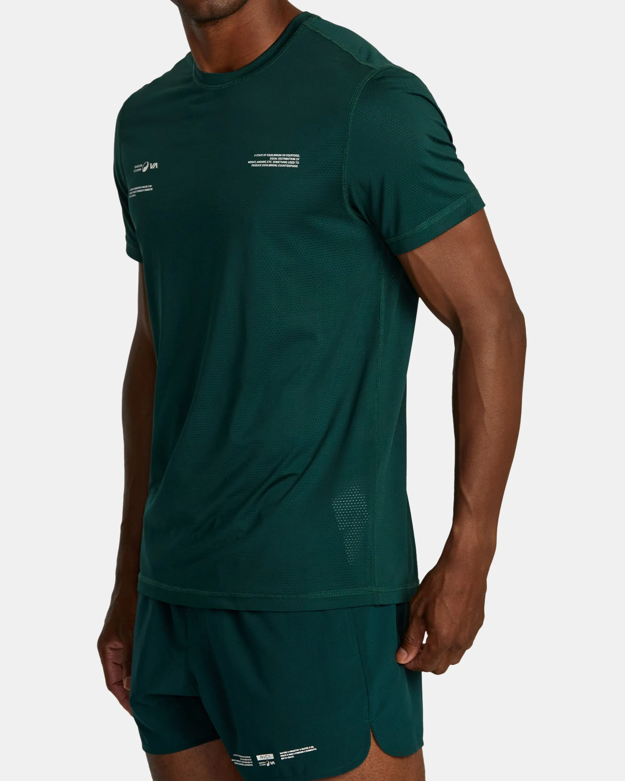 RVCA Runner Technical Short Sleeve Top - Forest