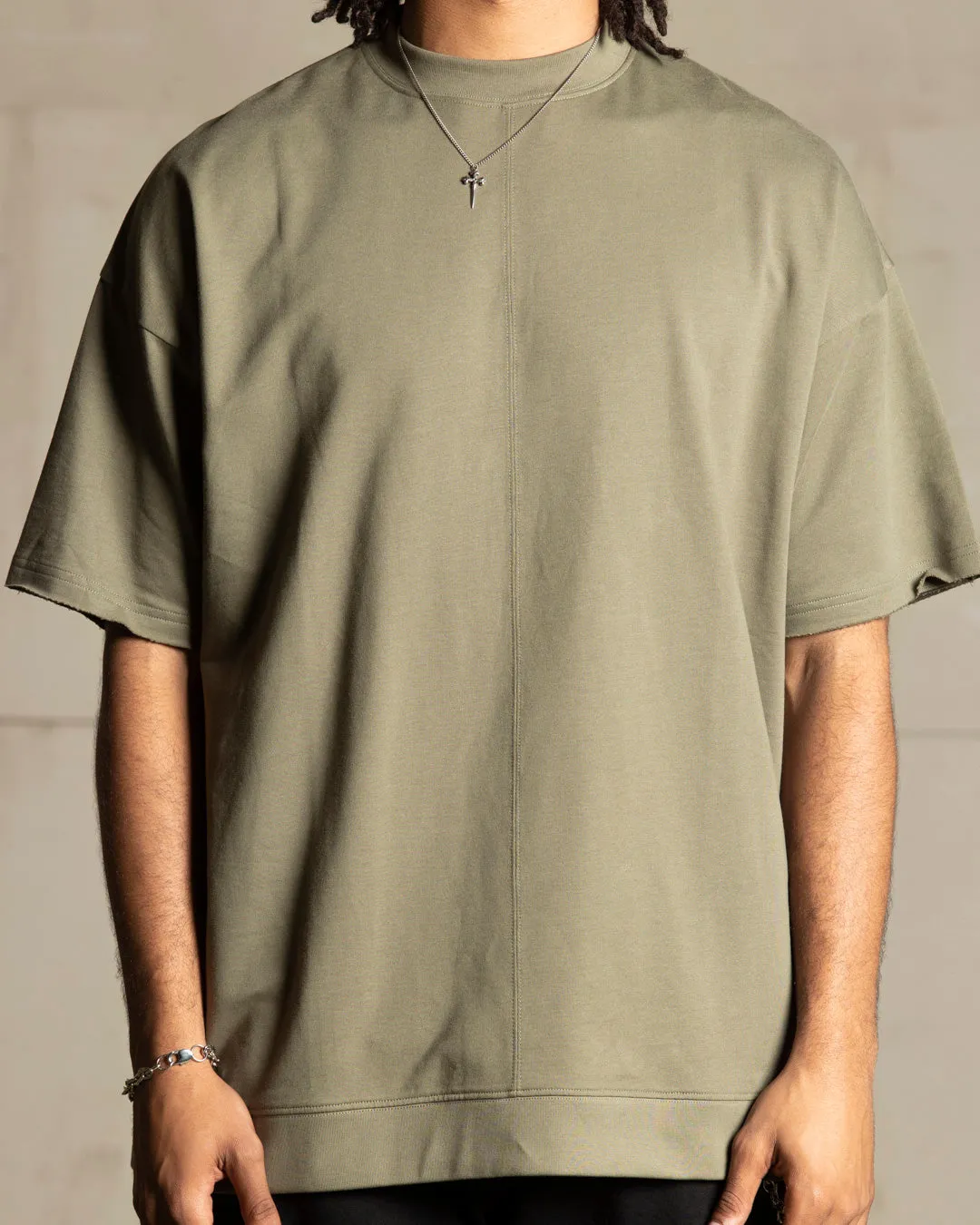 Saint Morta Shadow Boxy T-Shirt Khaki Green