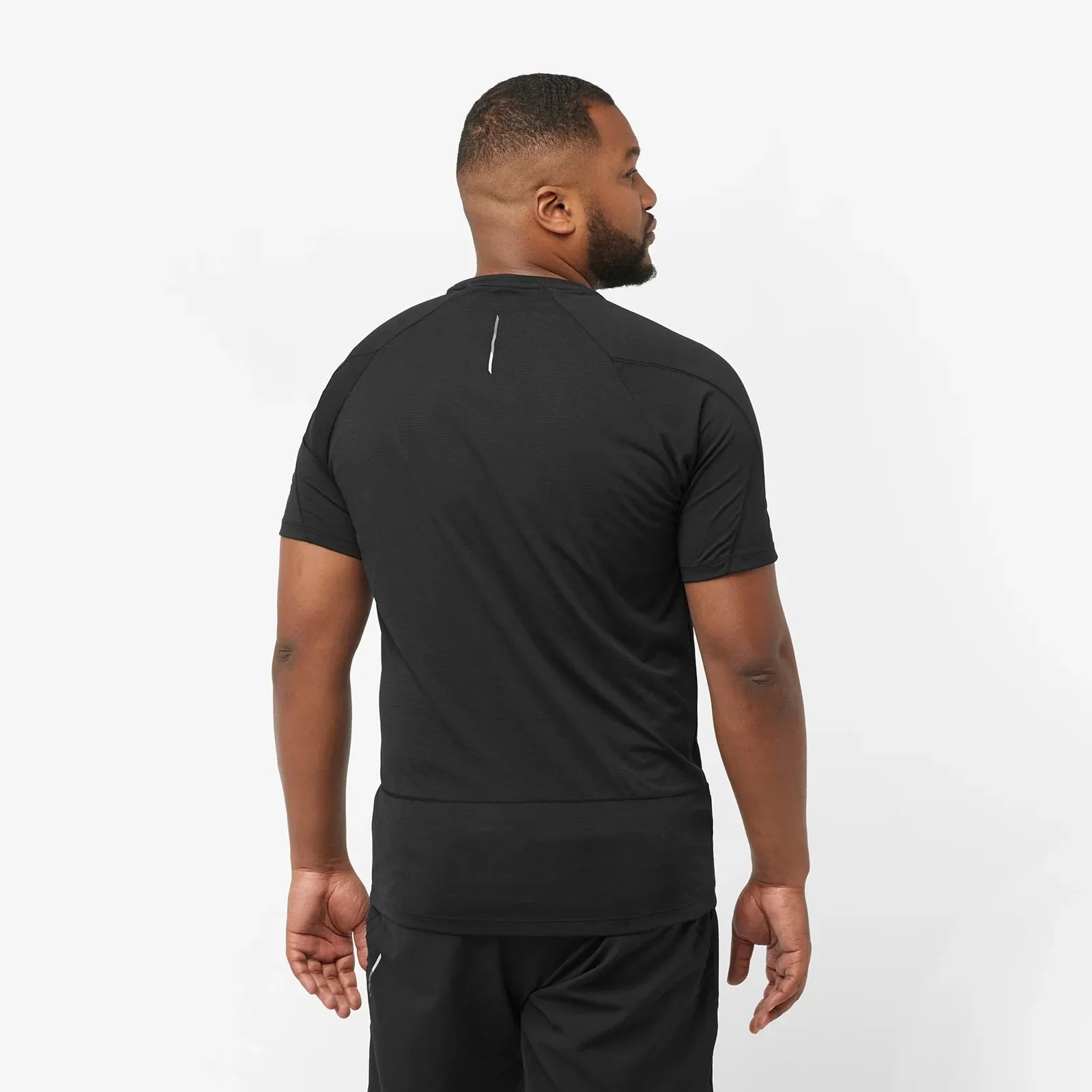 Salomon Cross Run Tee | Deep Black | Mens