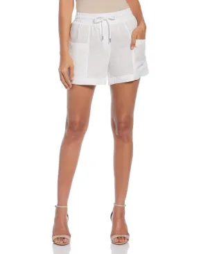 Seamed Linen Drawstring Short