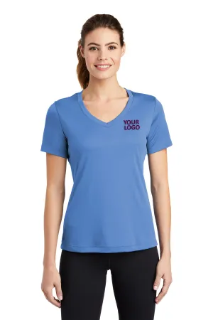 Sport-Tek Ladies PosiCharge Competitor Custom V-Neck Tee's, Carolina Blue