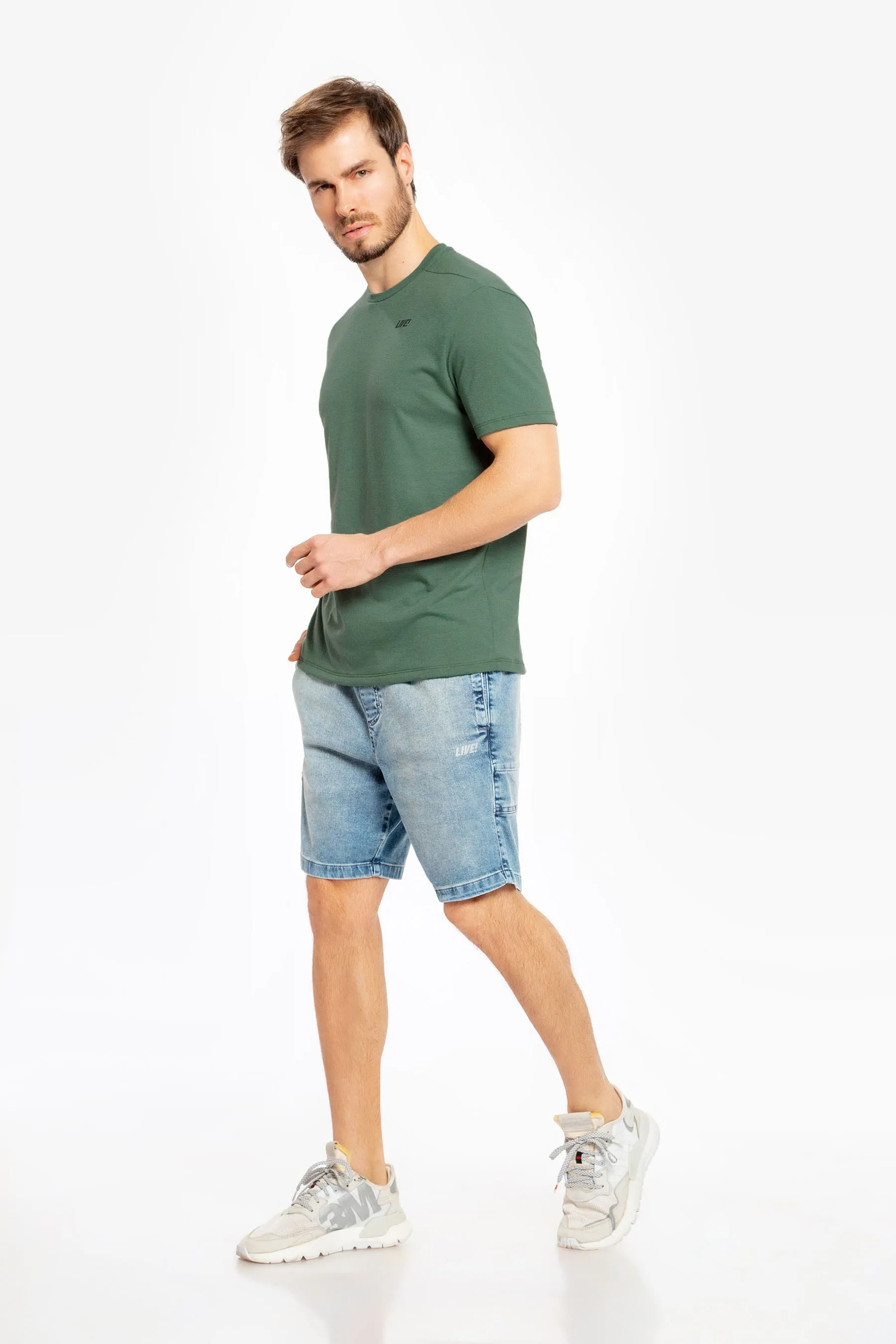 Stone Mix Denim Bermuda