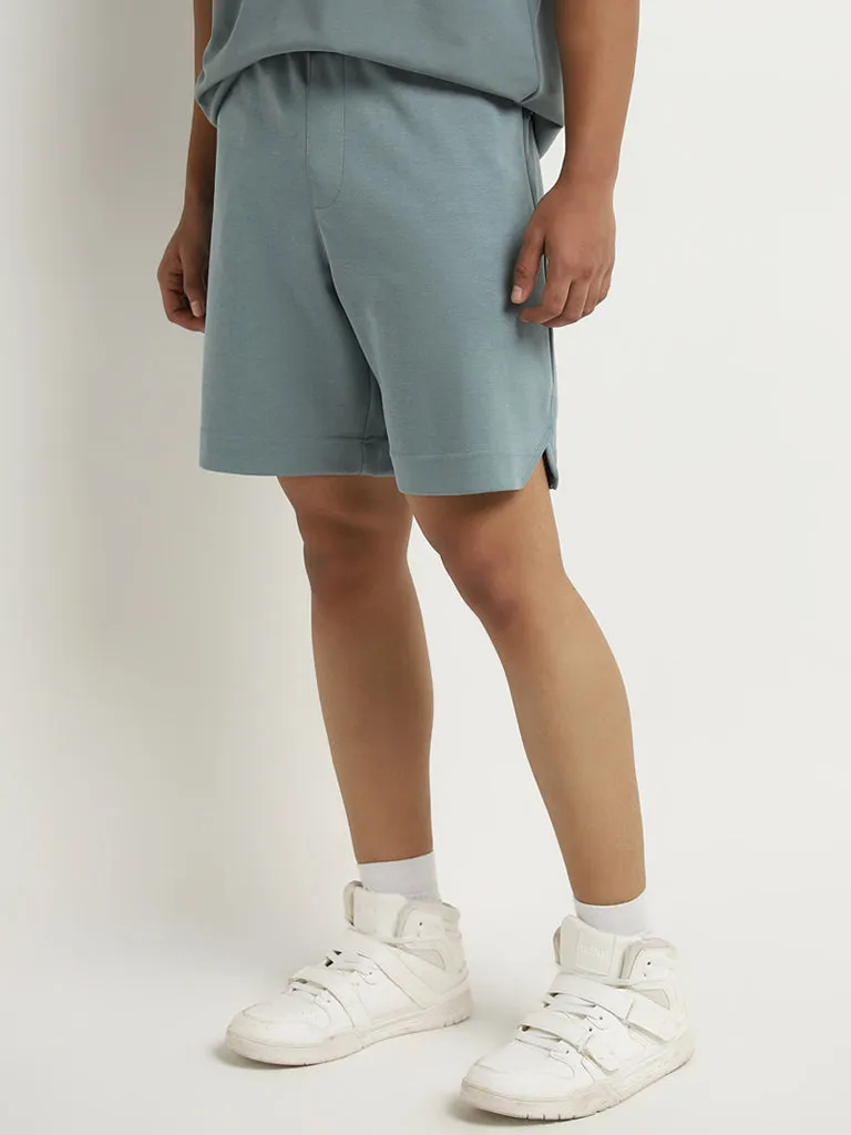 Studiofit Mint Relaxed-Fit Mid-Rise Shorts