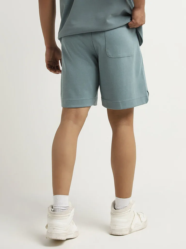 Studiofit Mint Relaxed-Fit Mid-Rise Shorts