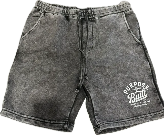 The Script Fleece Shorts, Black Mineral