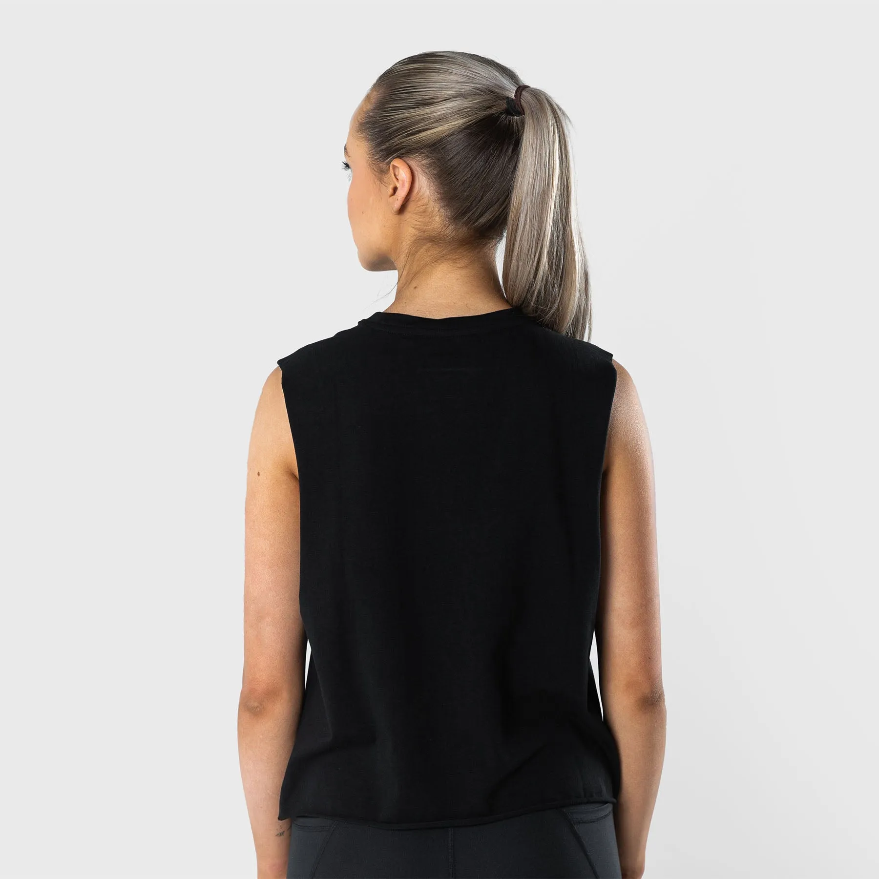 TWL - WOMEN'S SLASH CROP - BLACK/WHITE