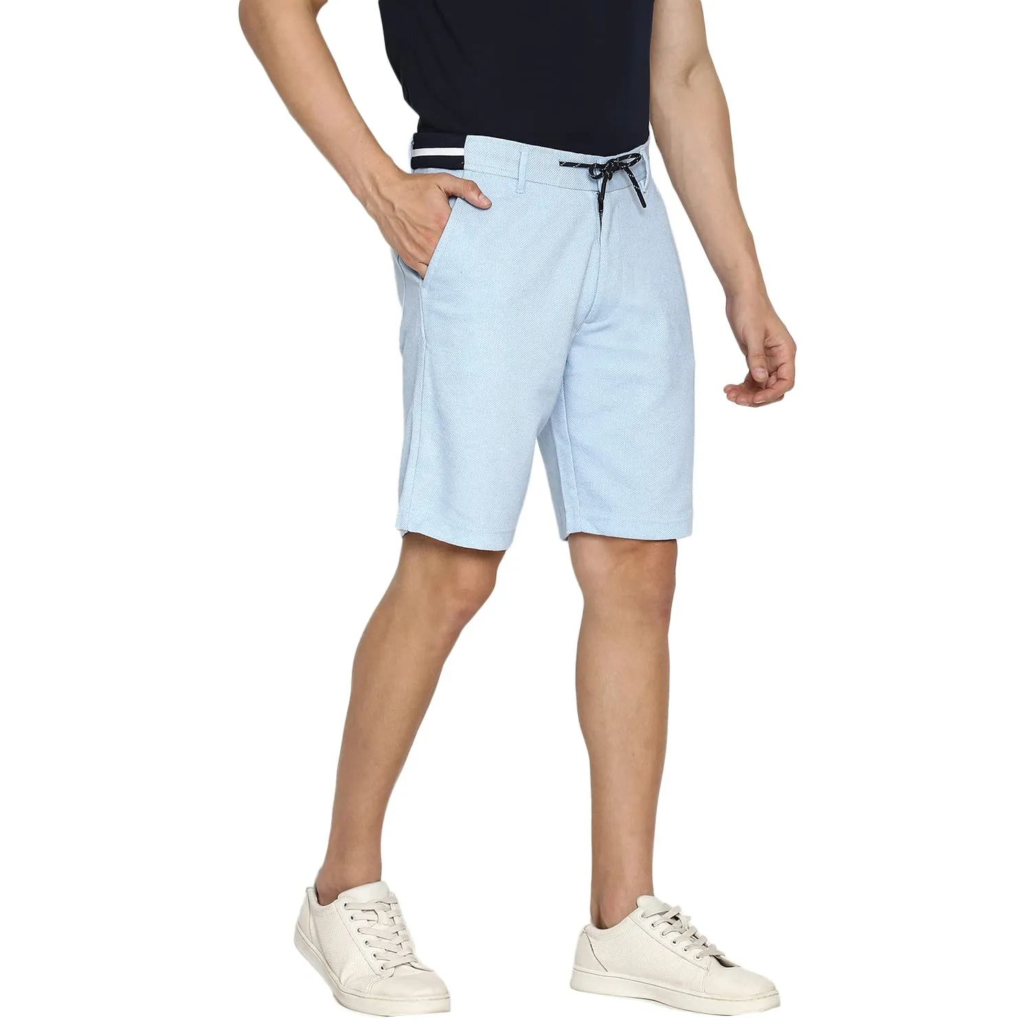 Van Heusen Men Athleisure Functional Pocket Chino Shorts - Soft Touch, Breathable_50009_Sky Blue_L