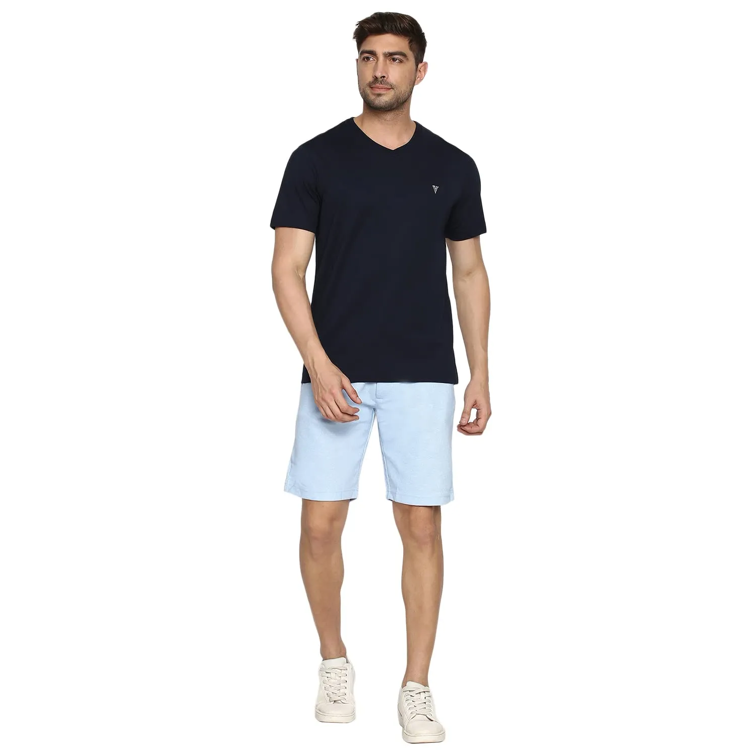 Van Heusen Men Athleisure Functional Pocket Chino Shorts - Soft Touch, Breathable_50009_Sky Blue_L