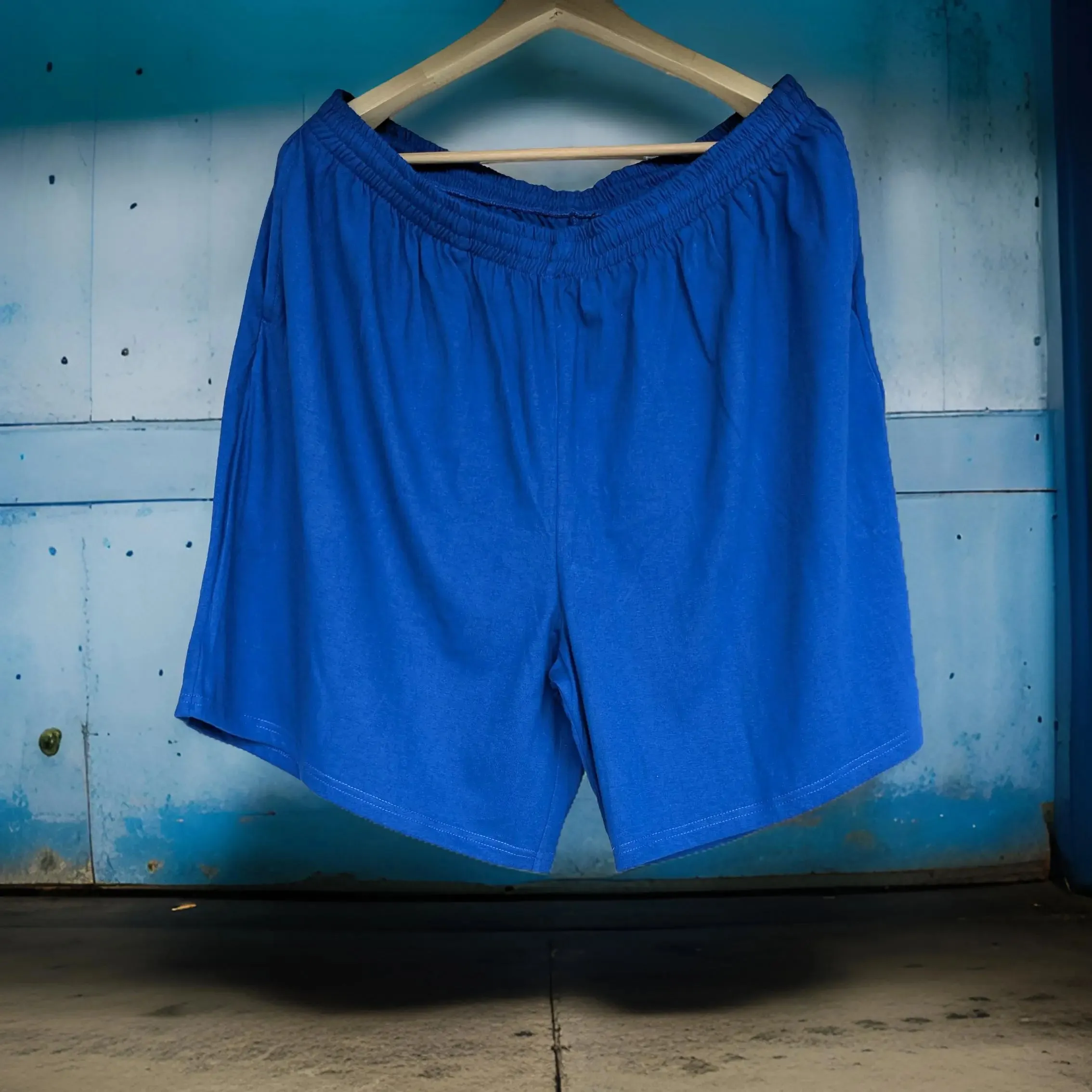 Vibrant Blue Cotton Shorts