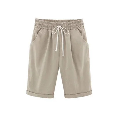 Women Elasticated Draw cord String Shorts - C6832US