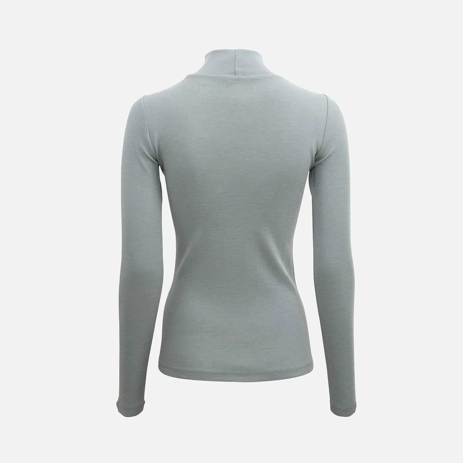 Womens Merino Wool Vakrast Roll Neck Top - Arctic Mist